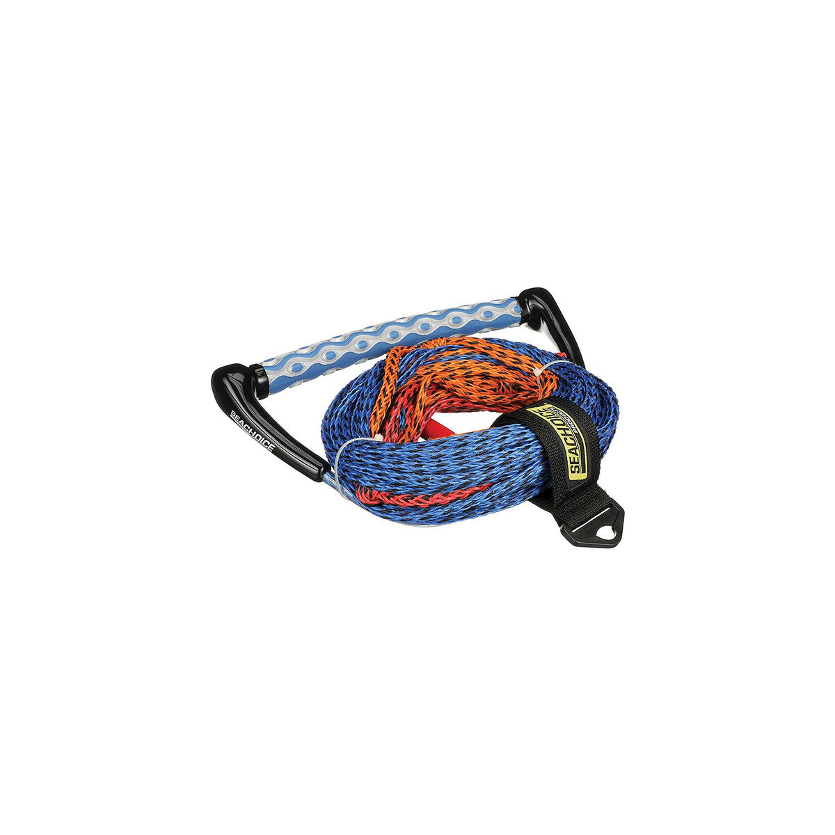 3-Section Water Ski or Wakeboard Rope, 75ft, 13in Handle w/ Textured EVA Grip