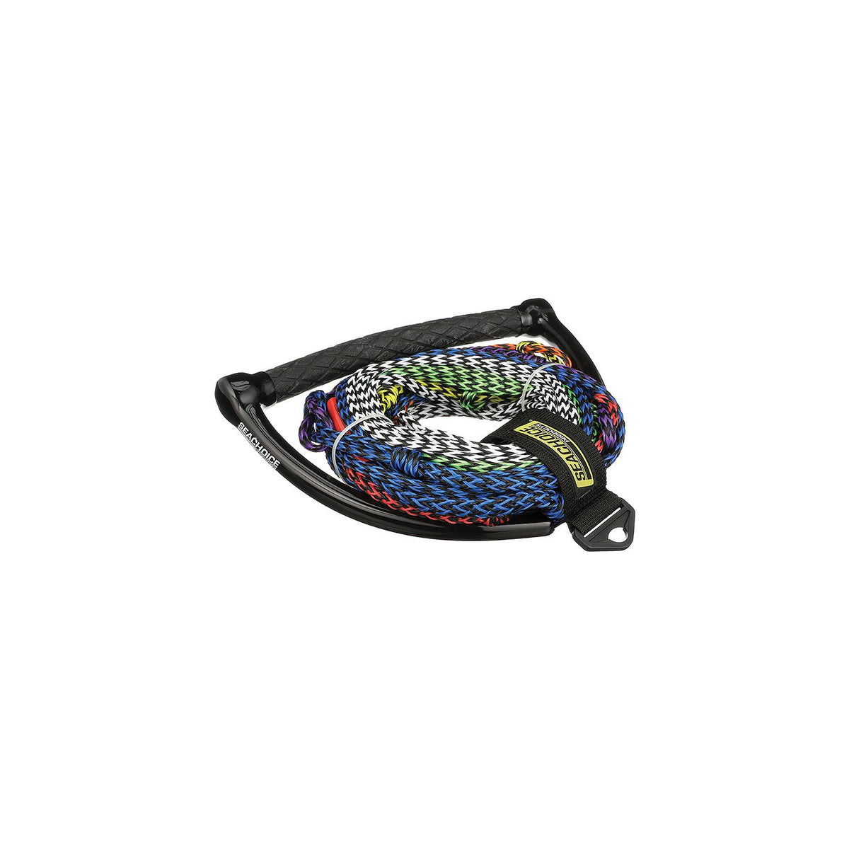 8-Section Water Ski/ Wakeboard Rope, 75ft, 13in Handle w/ Textured Rubber Grip