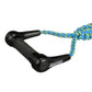 3-Section Wakesurfing Rope, 16ft, 5-1/2in Handle w/ Textured Rubber Grip