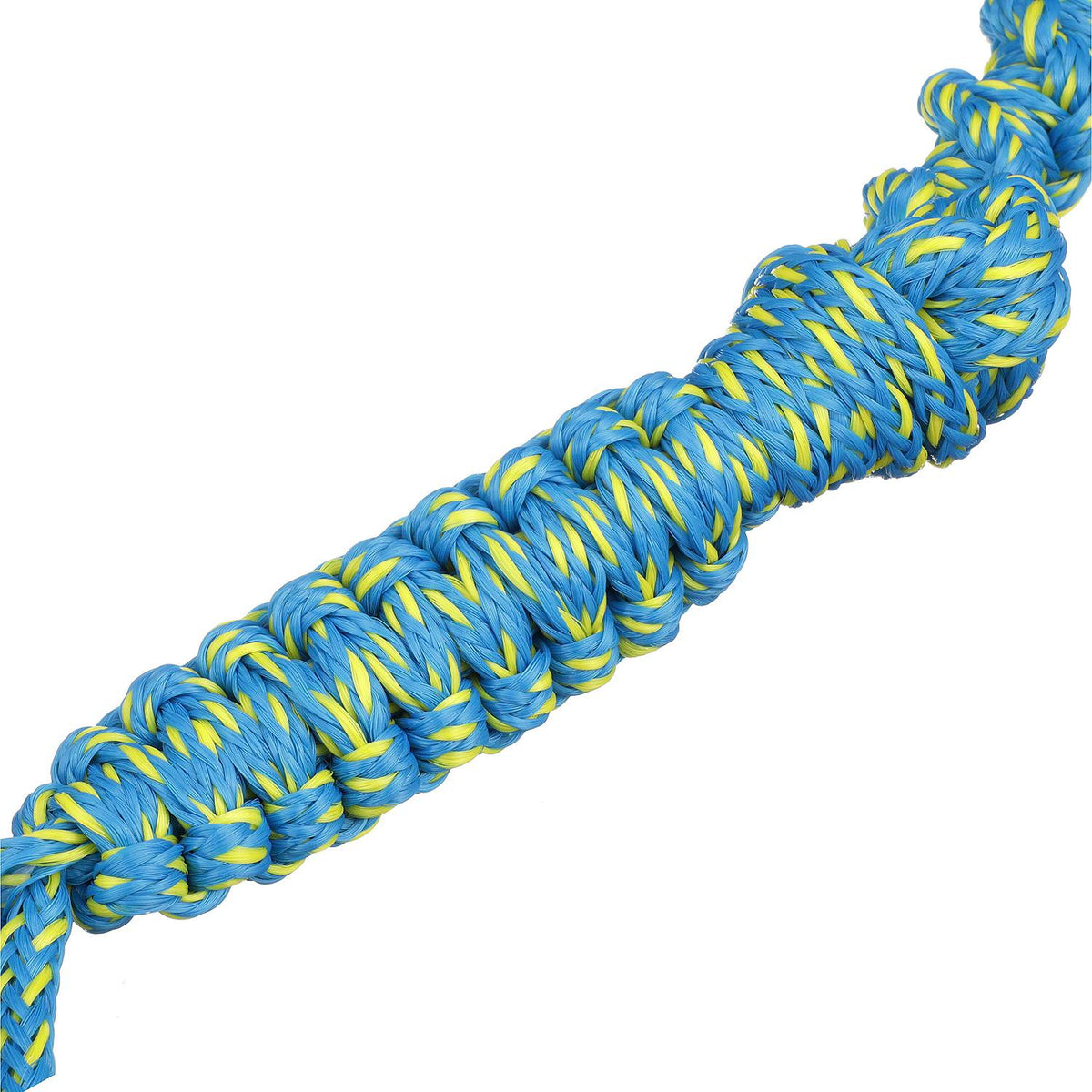 3-Section Wakesurfing Rope, 16ft, 5-1/2in Handle w/ Textured Rubber Grip