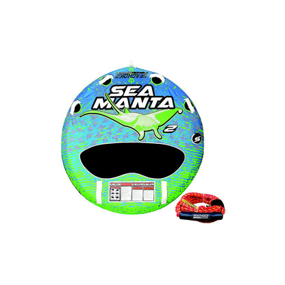 Sea-Manta Deck Tube w/Tow Rope, 1-2 Rider