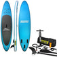10ft 6in Inflatable Stand-Up Paddle Board Kit, Aqua Blue