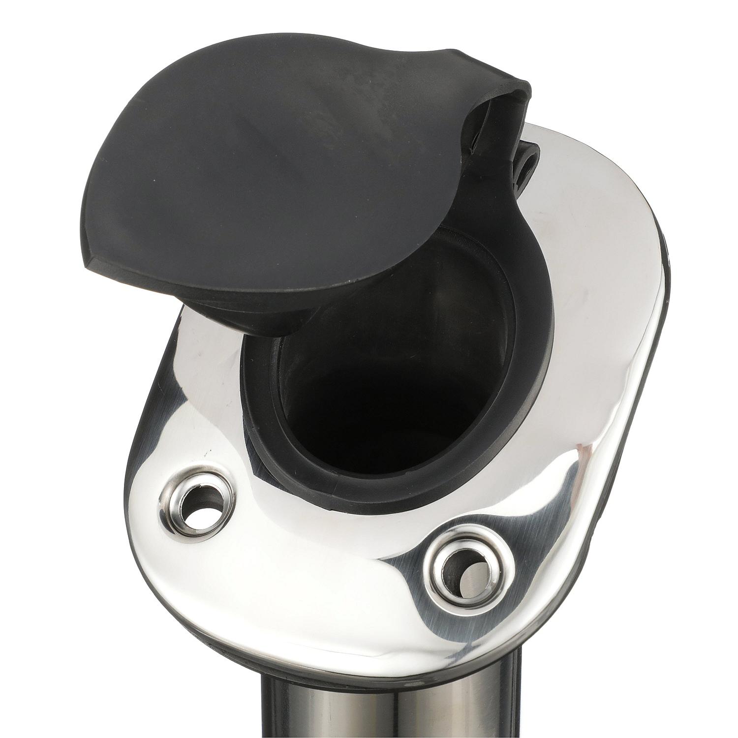 Stainless Steel 30 Degree Rod Holder w/ Cap