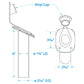 Stainless Steel 30 Degree Rod Holder w/ Cap