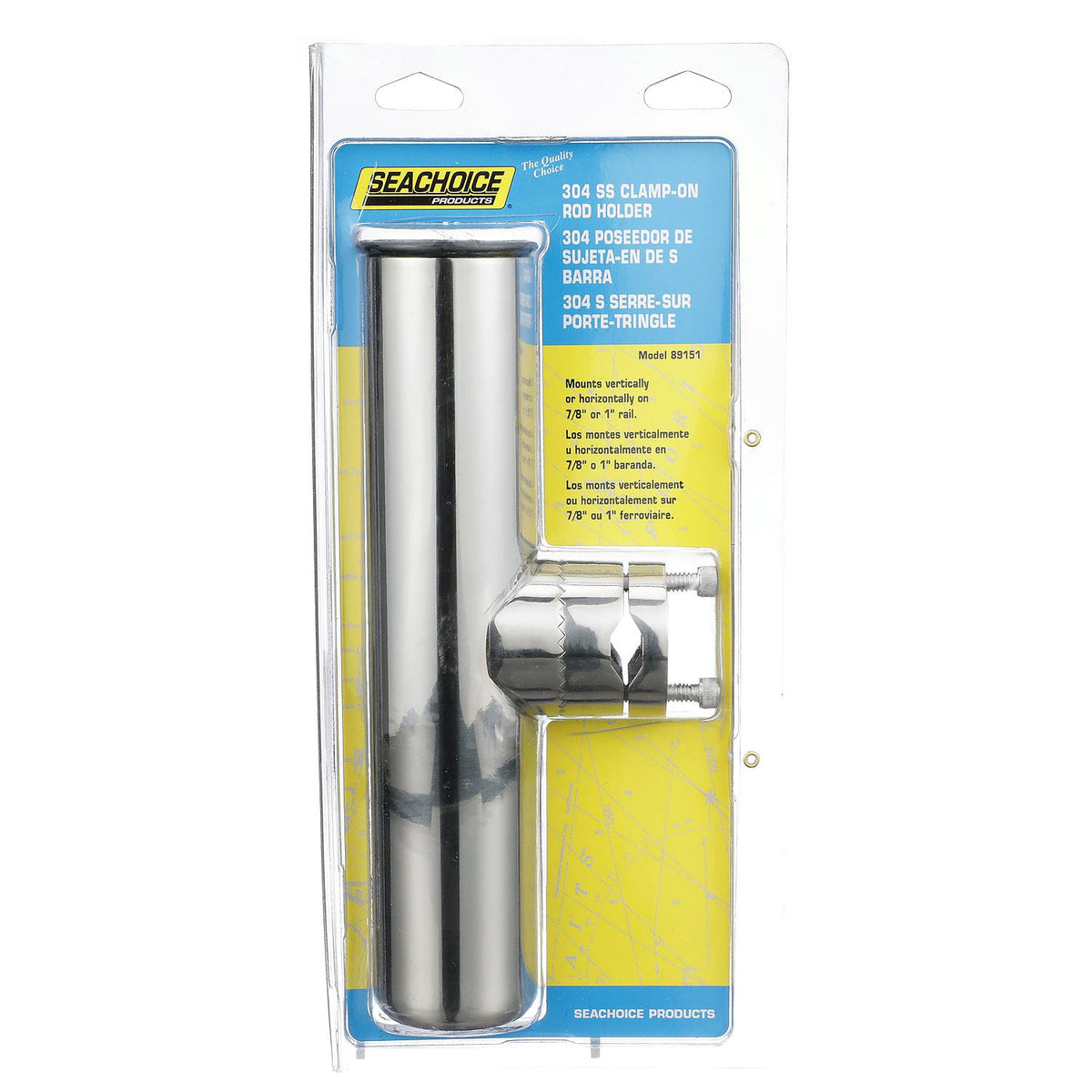 Stainless-Steel Clamp-On Rod Holder