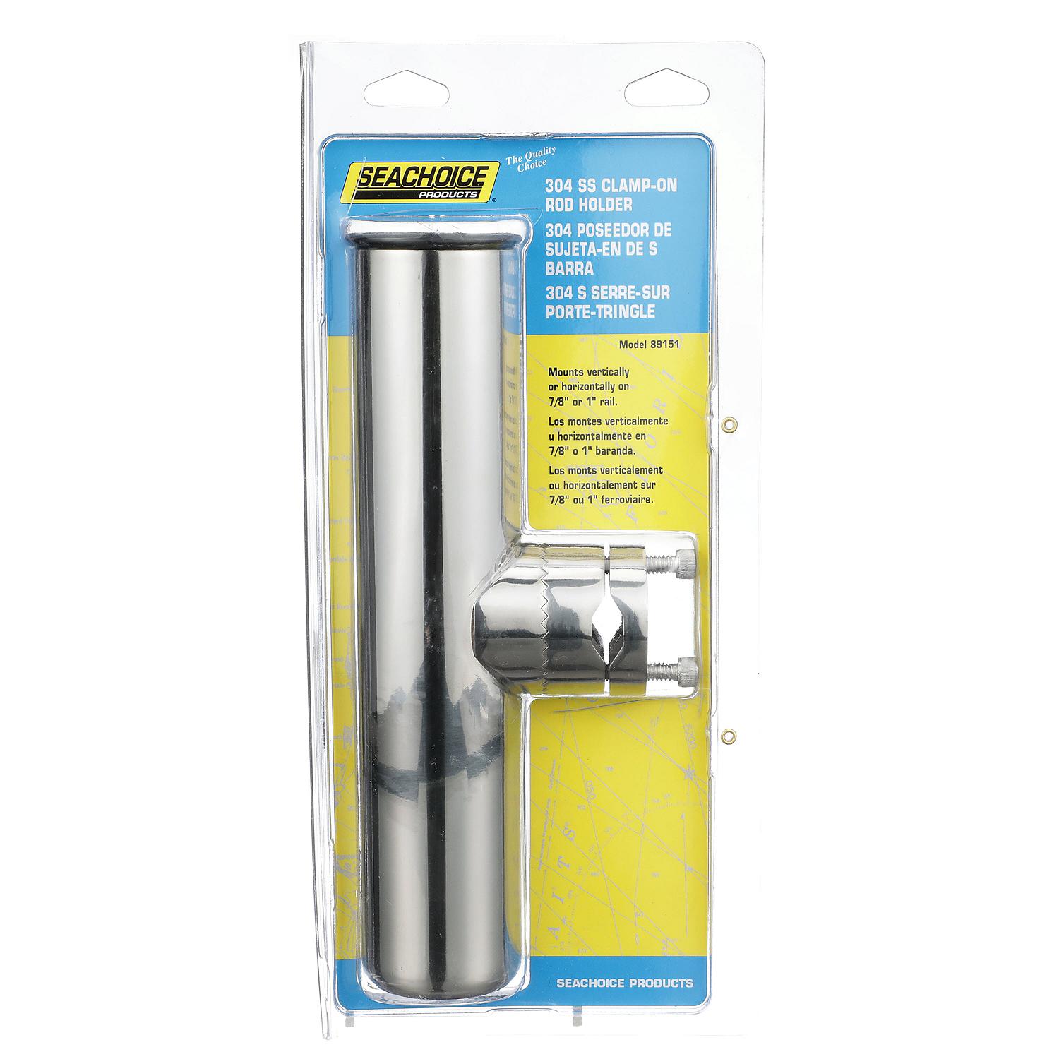Stainless-Steel Clamp-On Rod Holder