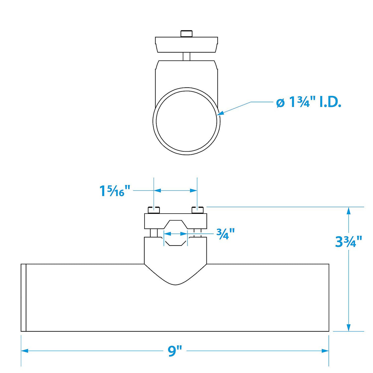 Stainless-Steel Clamp-On Rod Holder