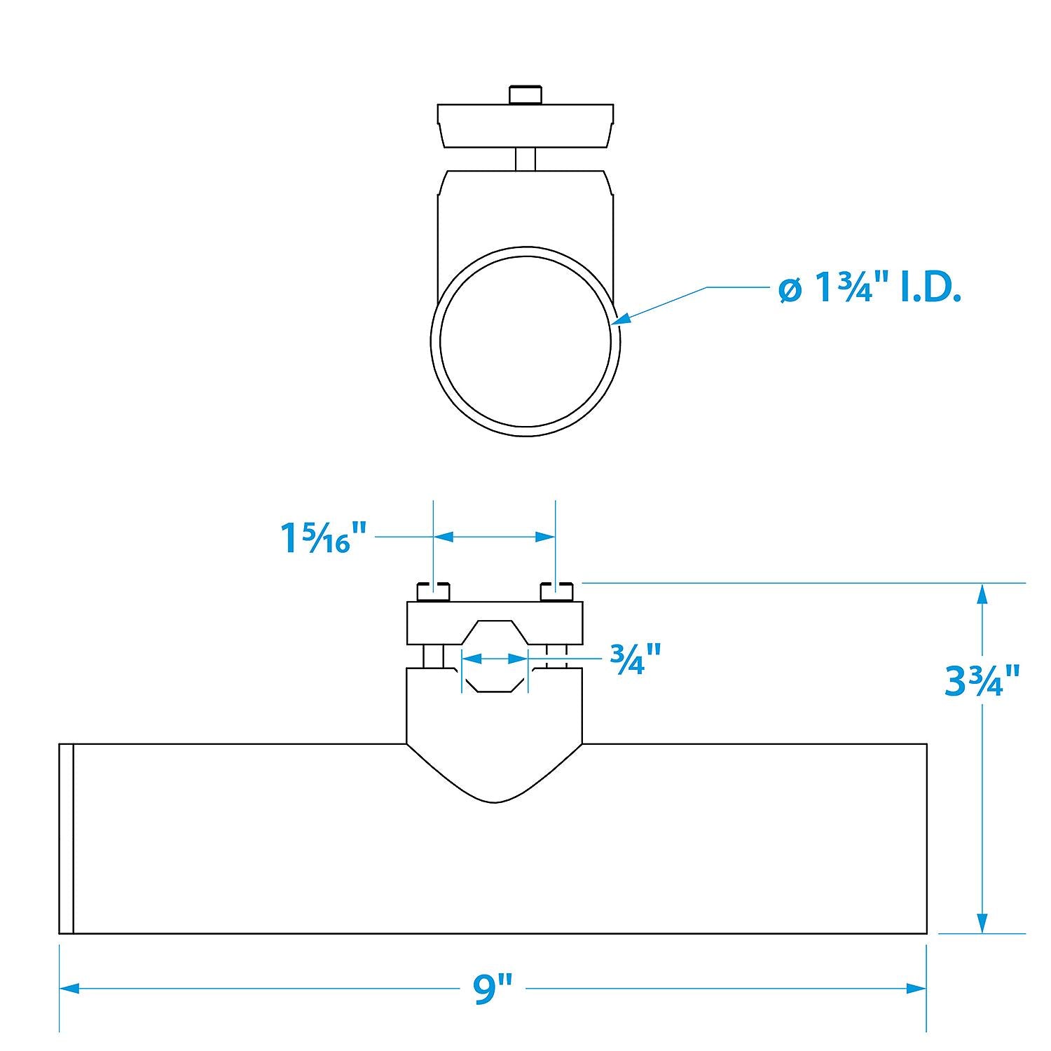 Stainless-Steel Clamp-On Rod Holder