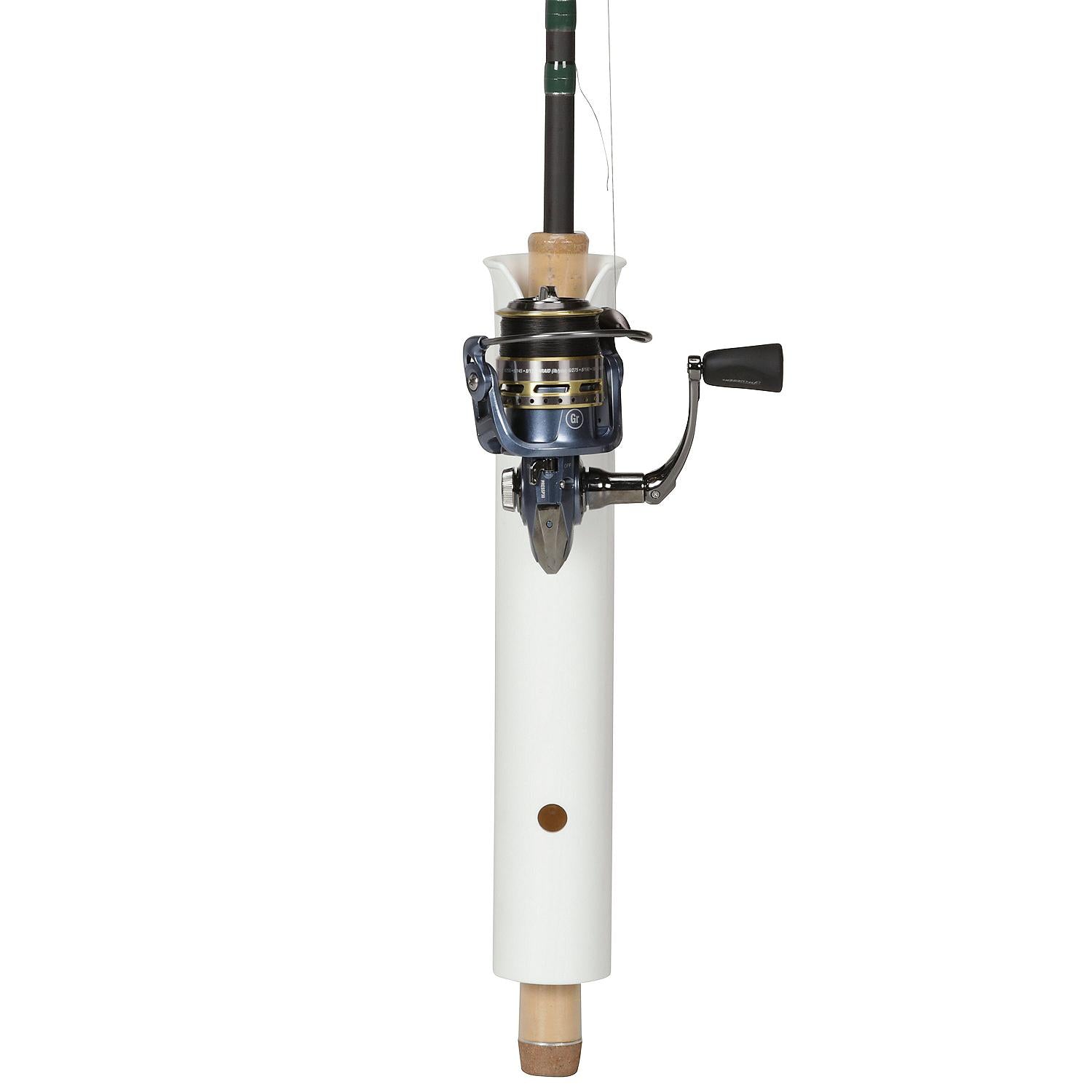 Polyurethane Side Mount Rod Holder,  White, 12in x 1-3/4in