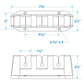 Rod Storage Holders,  3 Rod, 2/PK