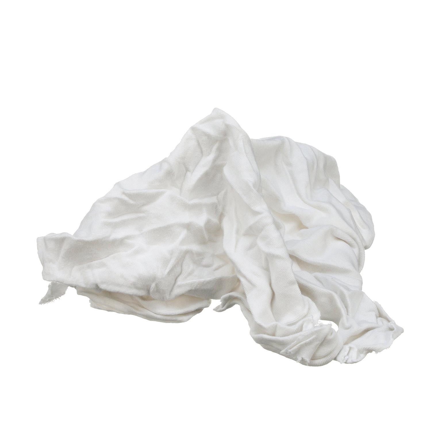 Recycled White Knits Wiping Cloths, 4-lb. Box, 4 lb. Box/PK