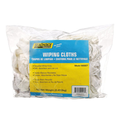 Recycled White Knits Wiping Cloths, 1-lb. Bag, 1 lb. Bag/PK
