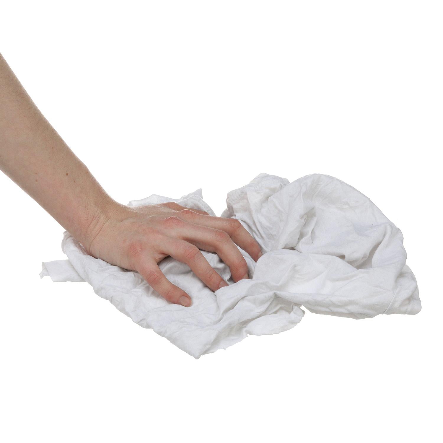 Recycled White Knits Wiping Cloths, 1-lb. Bag, 1 lb. Bag/PK