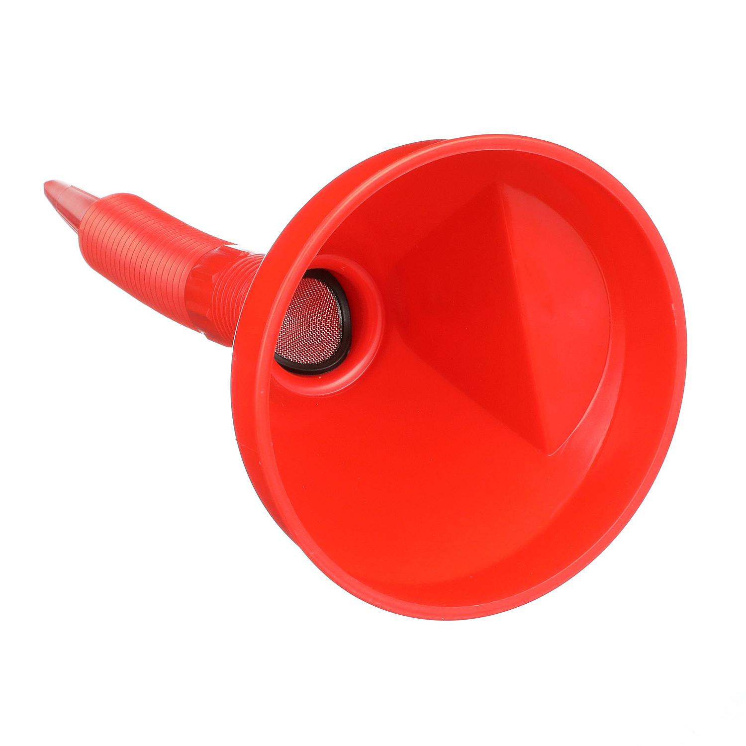 Long Flexible Funnel w/ Stainless Steel Strainer & Handle