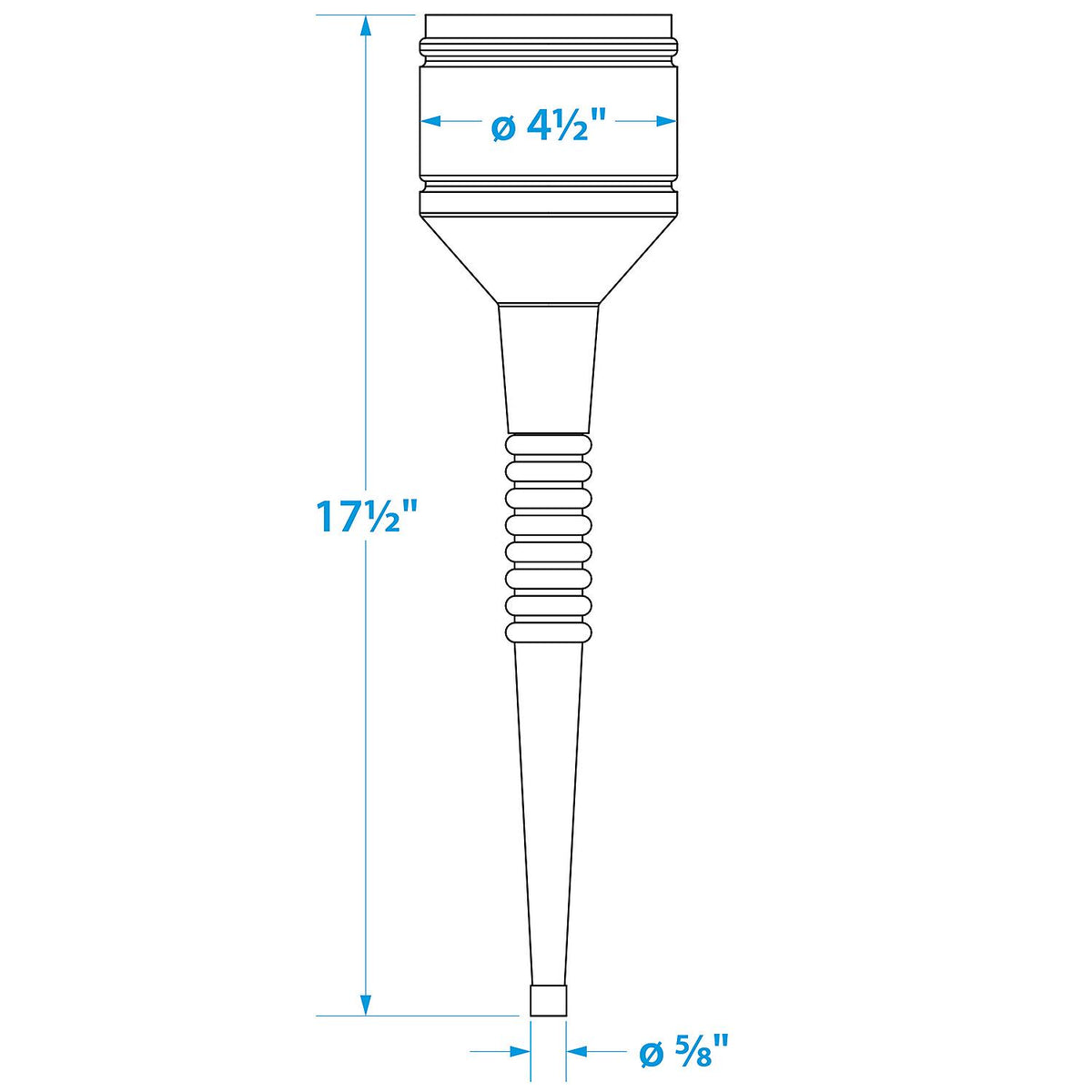 Long Flexible Funnel w/ Stainless Steel Strainer & Handle