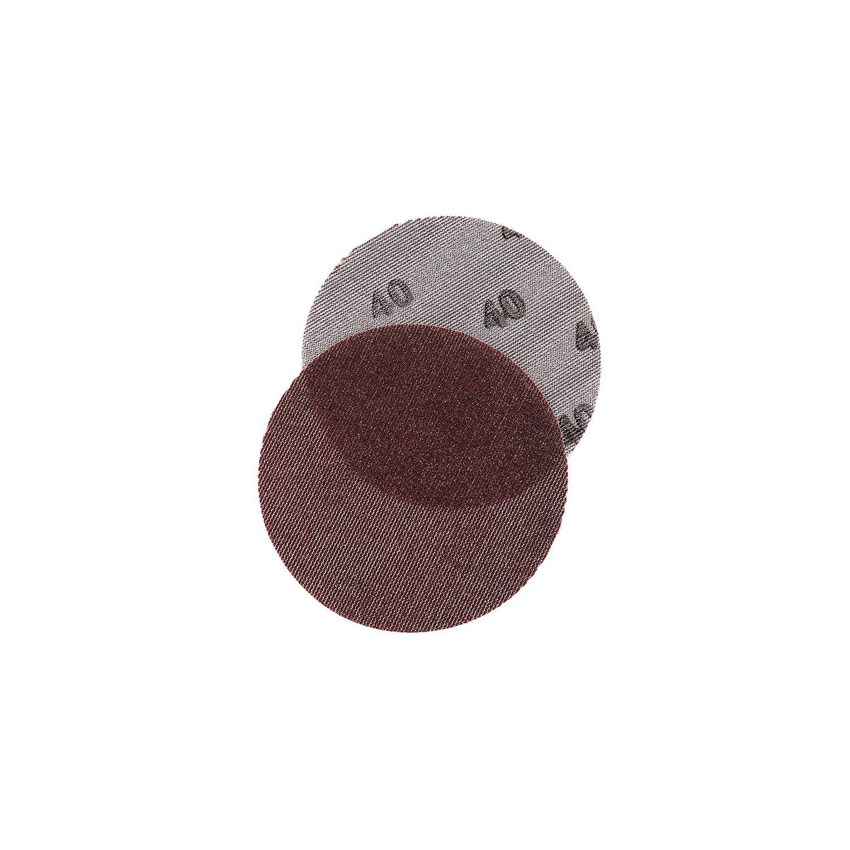 Dust Free Aluminum Oxide Mesh Hook & Loop Discs, Grade 40, Brown, 25/PK
