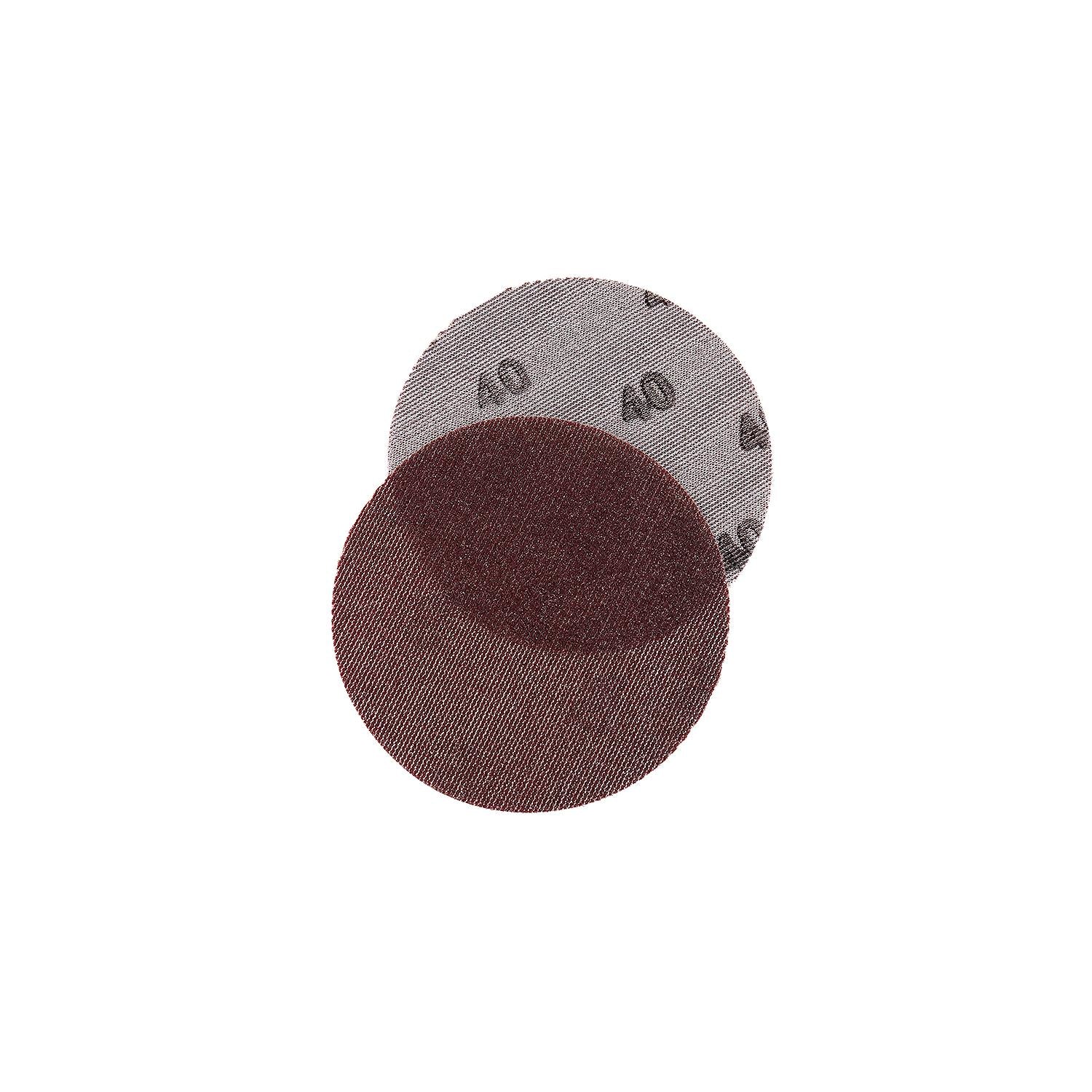 Dust Free Aluminum Oxide Mesh Hook & Loop Discs, Grade 40, Brown, 25/PK