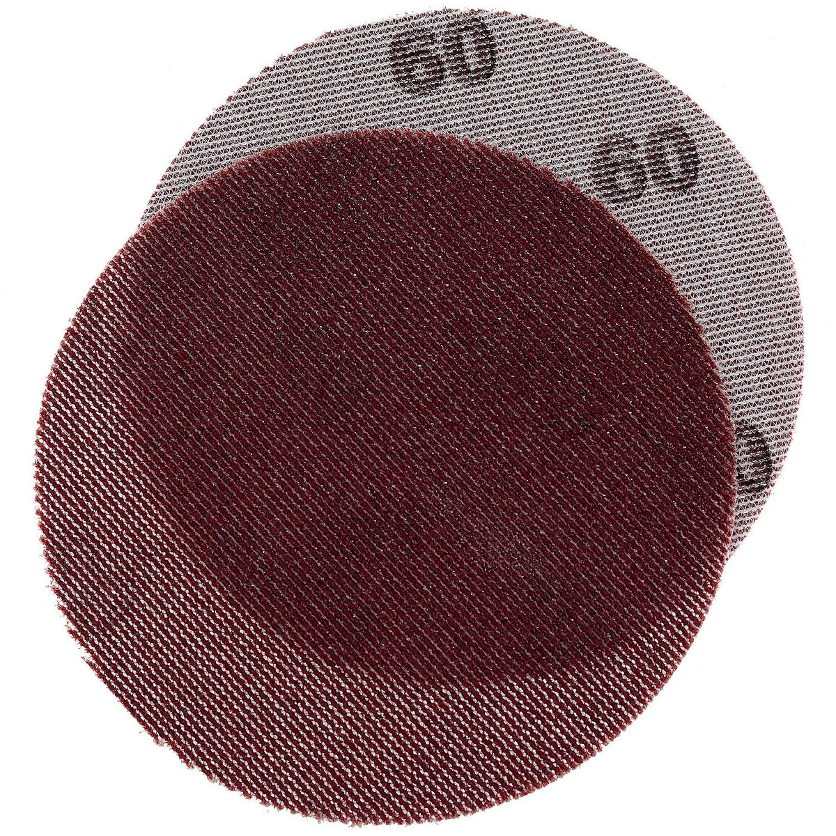 Dust Free Aluminum Oxide Mesh Hook & Loop Discs, Grade 60, Brown, 25/PK