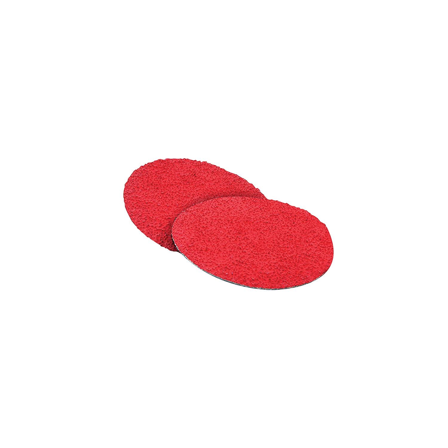 Red Ceramic R Type Cloth Backed Disc, 3in, Grade: 24, 50/Box