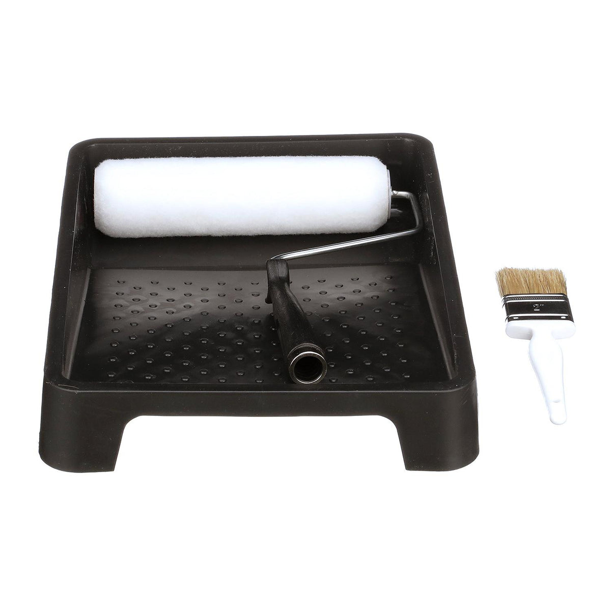 Plastic Paint Tray Kit, Incl. 9in Frame, 2in Chip Brush, 9in Cover & Paint Tray