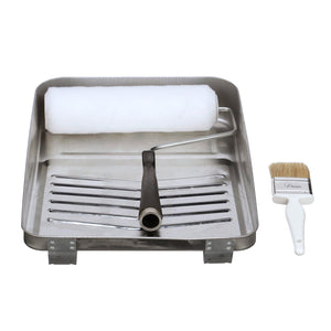 Metal Paint Tray Kit, Incl. 9in Frame, 2in Chip Brush, 9in Cover & Paint Tray
