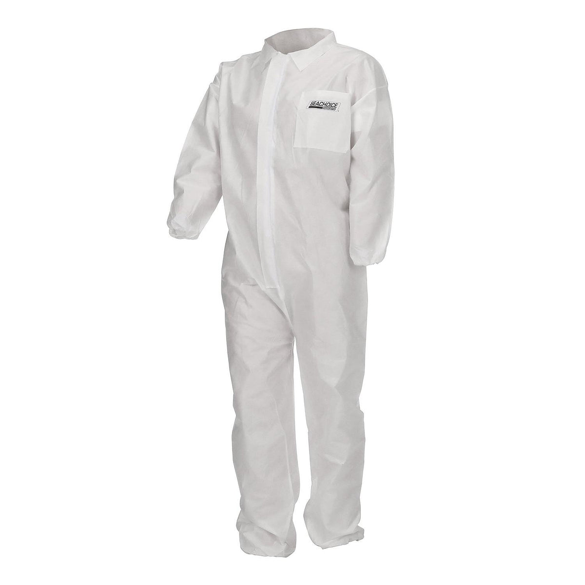 Coveralls, SMS Breathable Disposable Paint Suit w/ Collar, Large