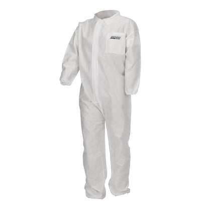 Coveralls, SMS Breathable Disposable Paint Suit w/ Collar, Large
