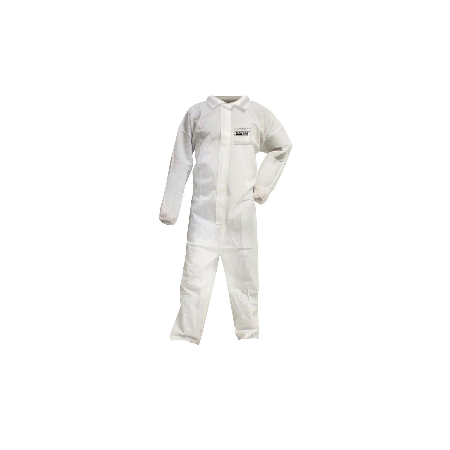 Coveralls,Microporous Disposable Paint Suit w/ Collar, XX-Large
