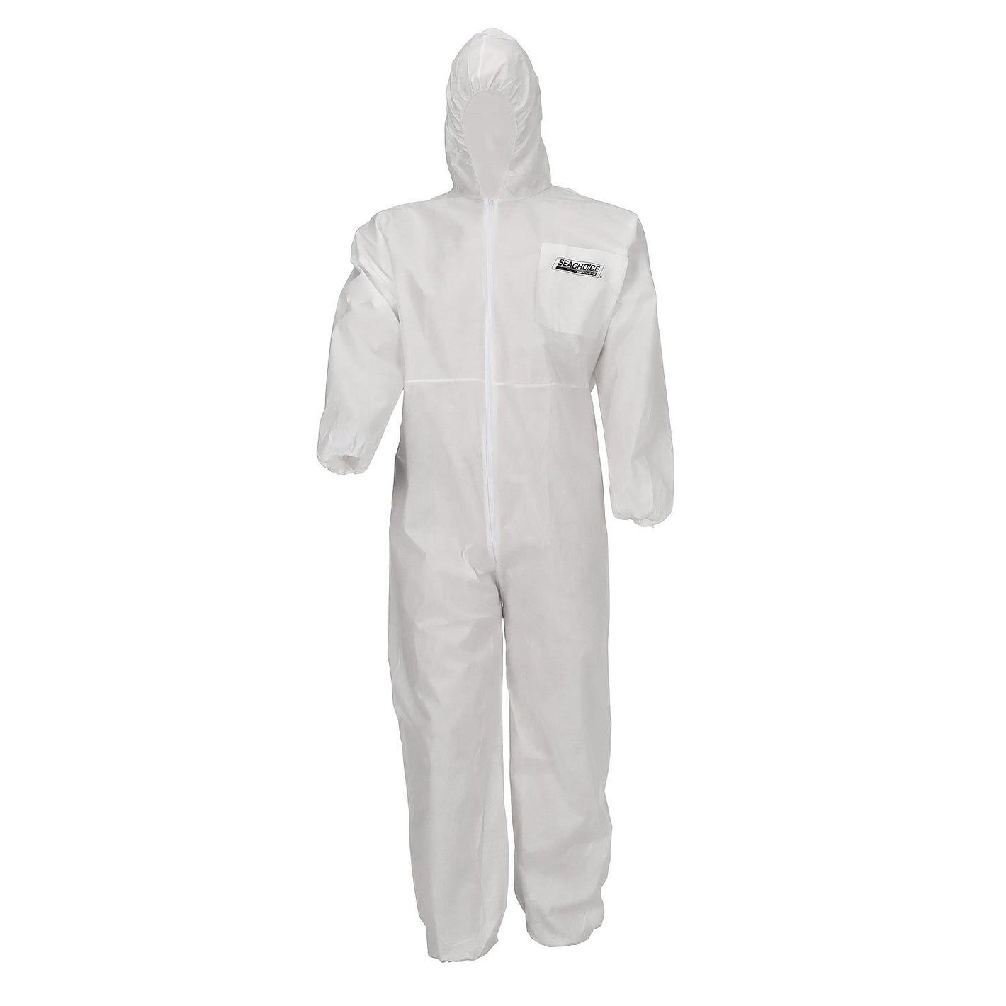 Coveralls, SMS Breathable Disposable Paint Suit w/ Hood, Large