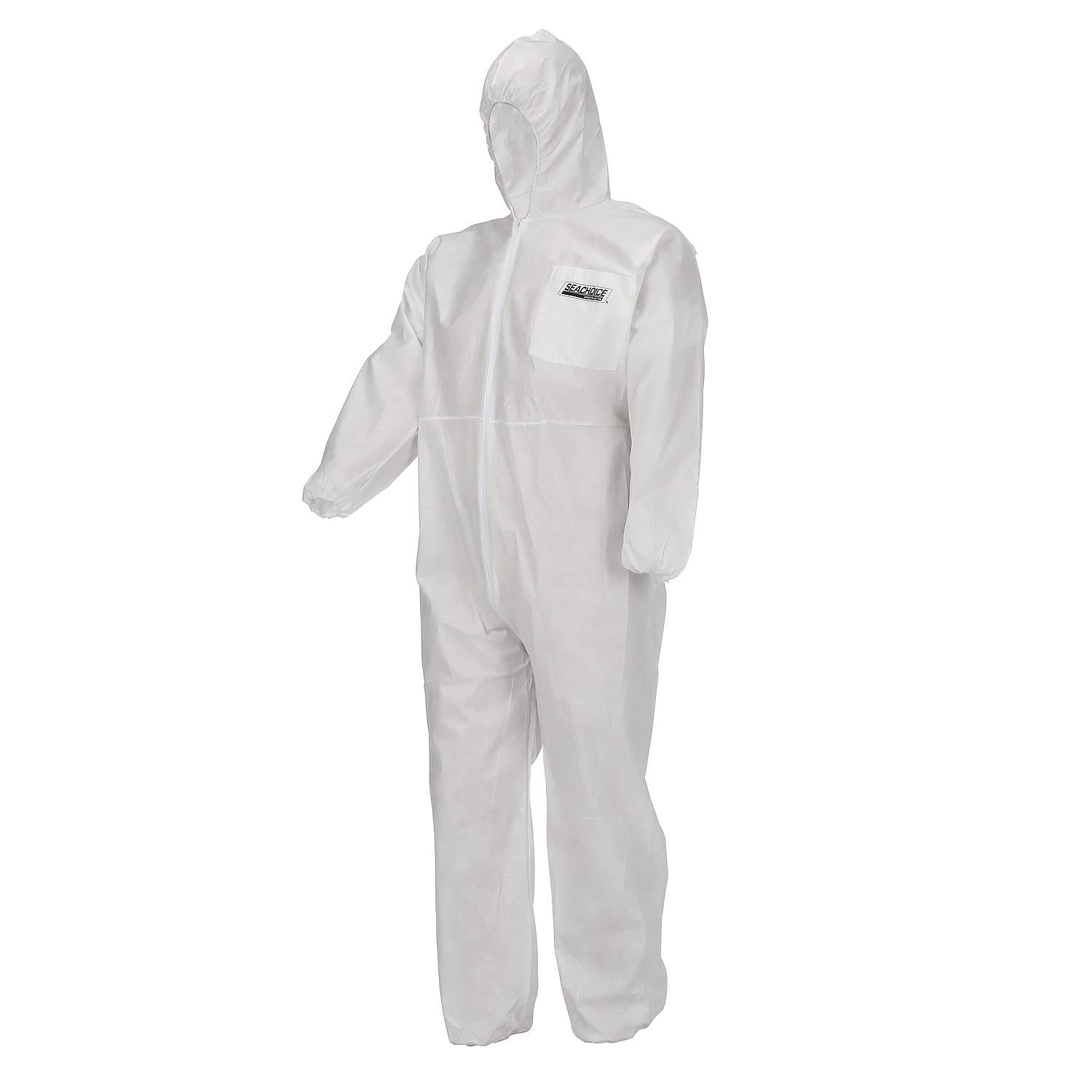 Coveralls, SMS Breathable Disposable Paint Suit w/ Hood, X-Large