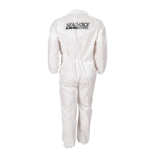 Coveralls,Microporous Disposable Paint Suit w/ Collar, Large