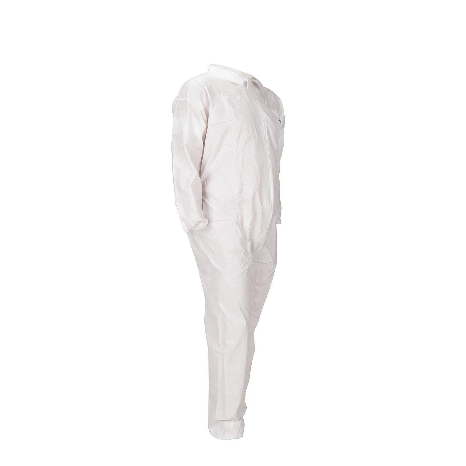 Coveralls,Microporous Disposable Paint Suit w/ Collar, X-Large