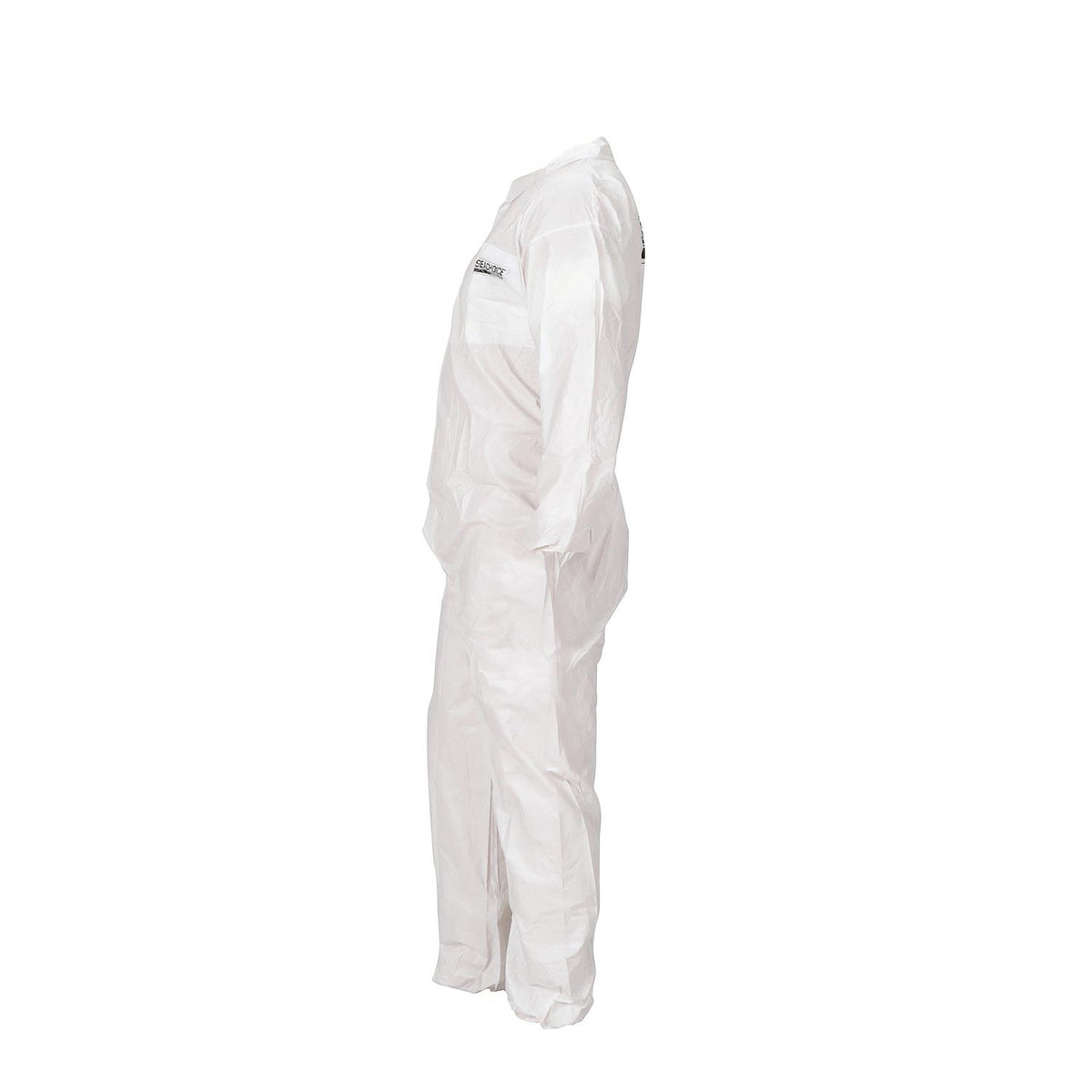 Coveralls,Microporous Disposable Paint Suit w/ Hood, Large
