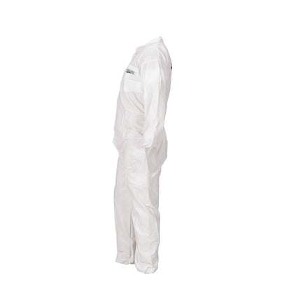 Coveralls,Microporous Disposable Paint Suit w/ Hood, Large