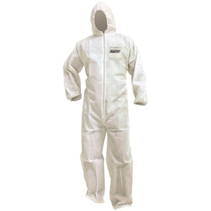 Coveralls,Microporous Disposable Paint Suit w/ Hood, XX-Large