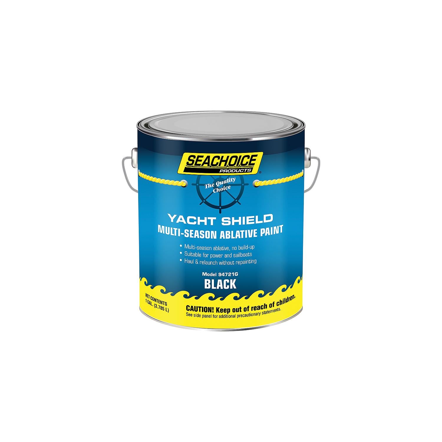 Yacht Shield Multi-Season Antifouling Paint, Black, Gallon