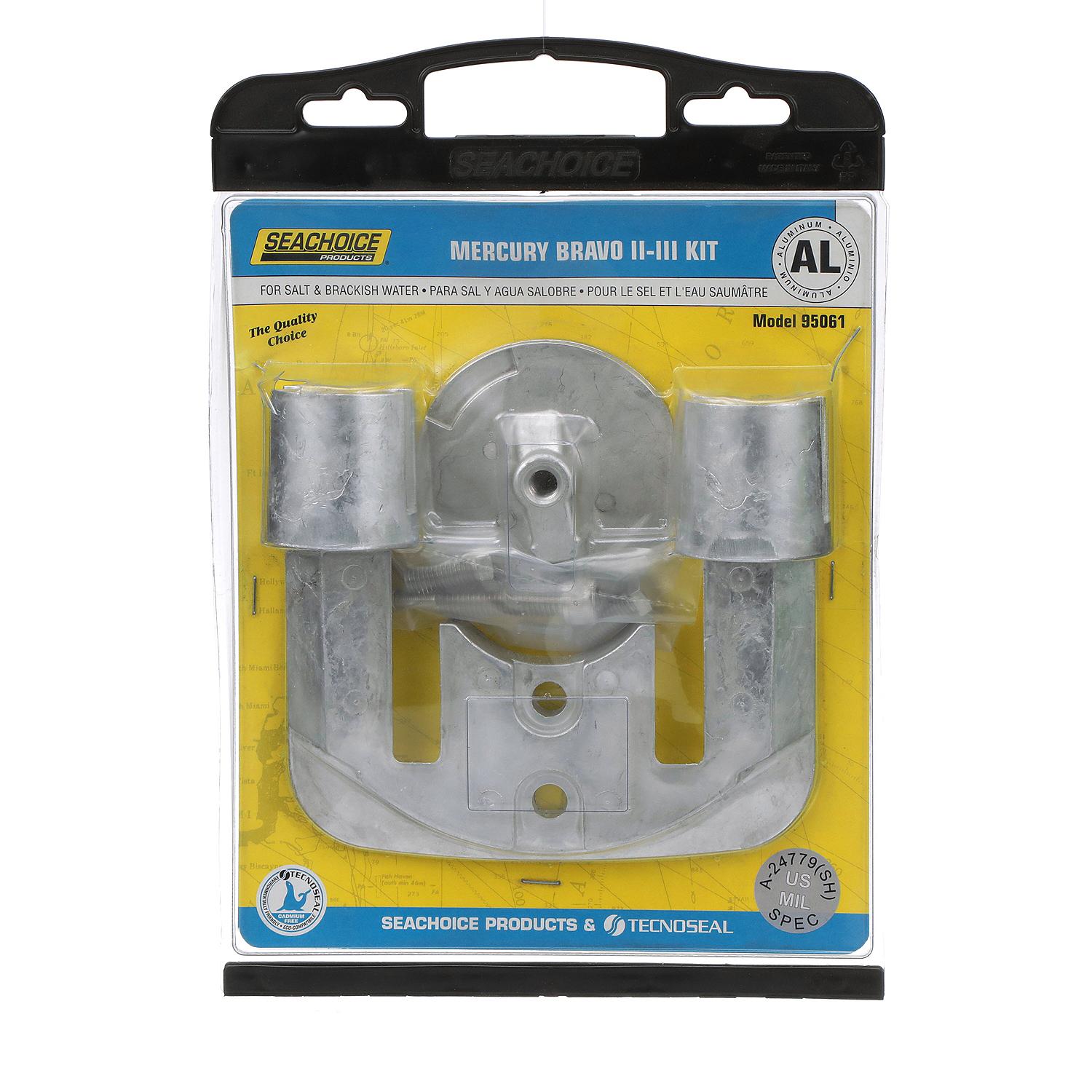 Aluminum Anode Kit For Mercury Bravo II (89-Present) & Bravo III (89-03)