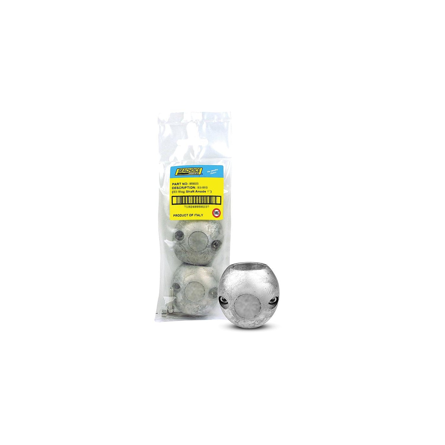 Streamlined Shaft Anode w/Allen Screw, Magnesium, Model X5, Size 1-1/4in