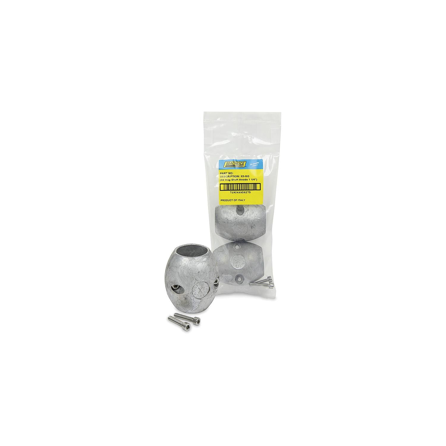 Streamlined Shaft Anode w/Allen Screw, Magnesium, Model X5, Size 1-1/4in