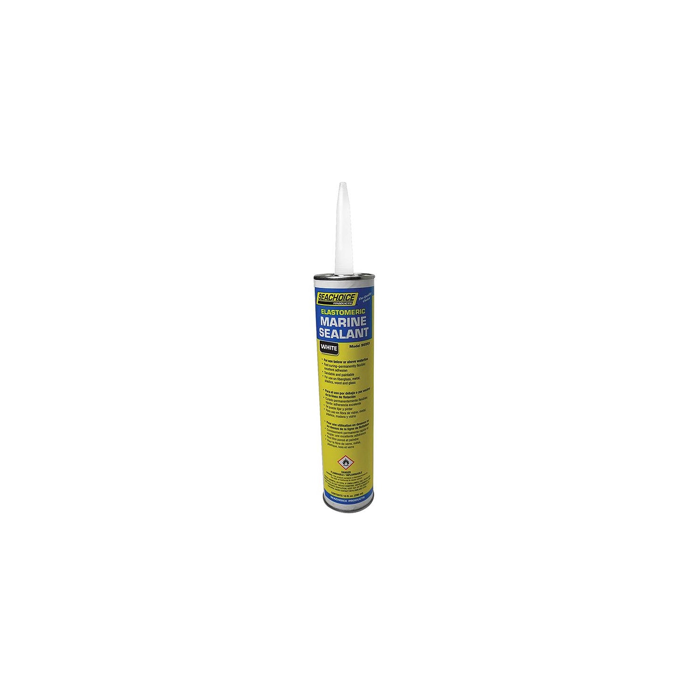 Elastomeric White Marine Sealant, 10 oz.