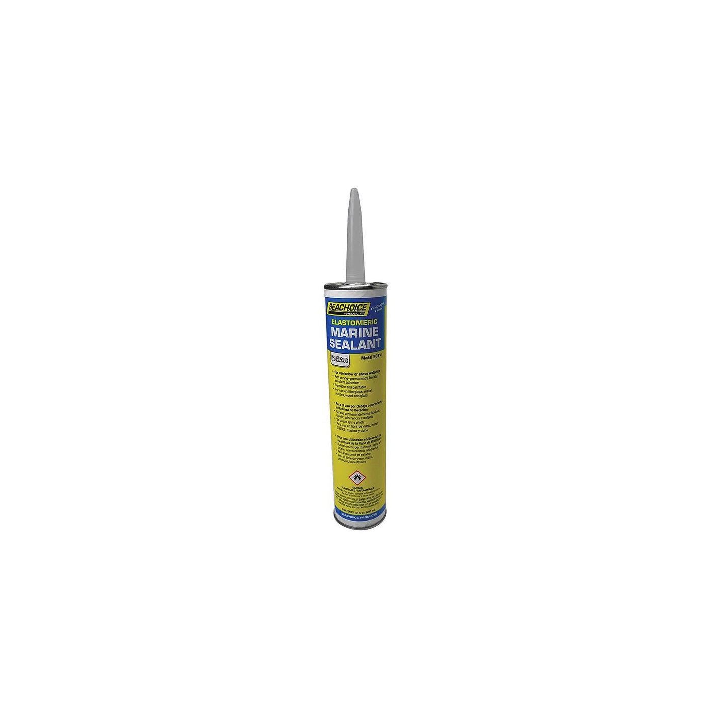 Elastomeric Clear Marine Sealant, 10 oz.