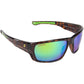 Reef Rider Polarized Sunglasses, Frame: Tortoise , Lens: Green Mirror