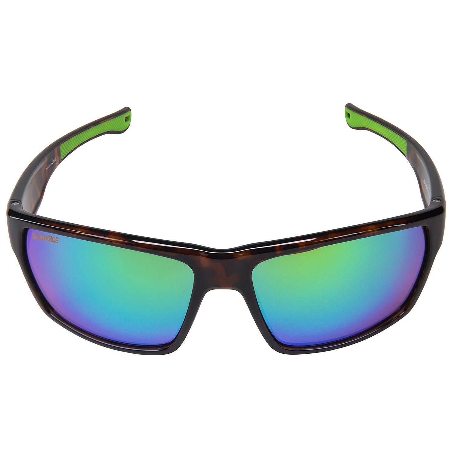 Reef Rider Polarized Sunglasses, Frame: Tortoise , Lens: Green Mirror