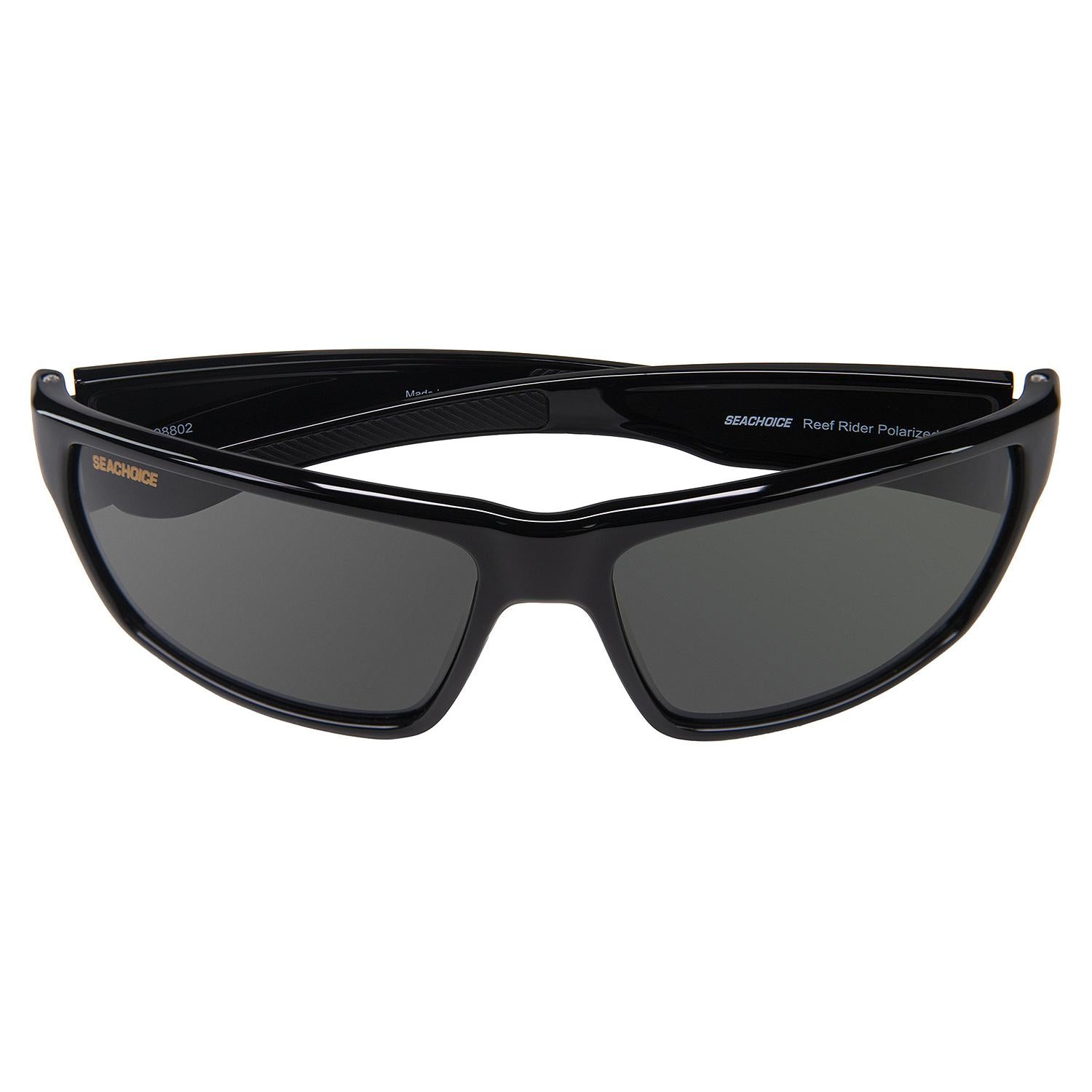 Reef Rider Polarized Sunglasses, Frame: Shiny Black, Lens: Grey