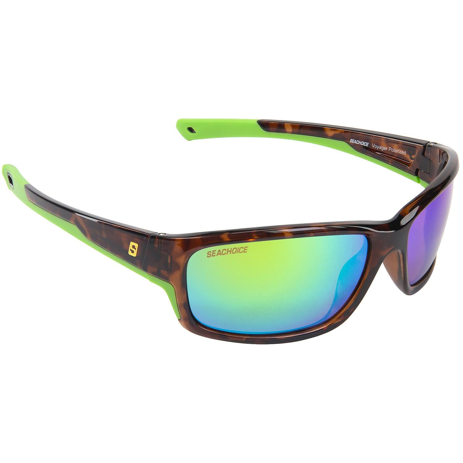 Voyager Polarized Sunglasses, Frame: Shiny Tortoise, Lens: Green Mirror