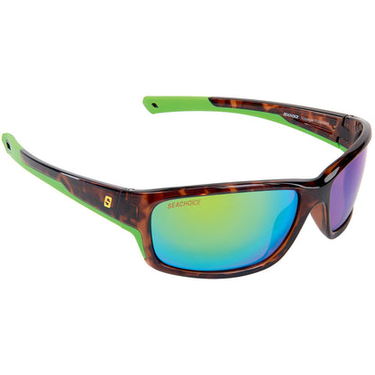 Voyager Polarized Sunglasses, Frame: Shiny Tortoise, Lens: Green Mirror