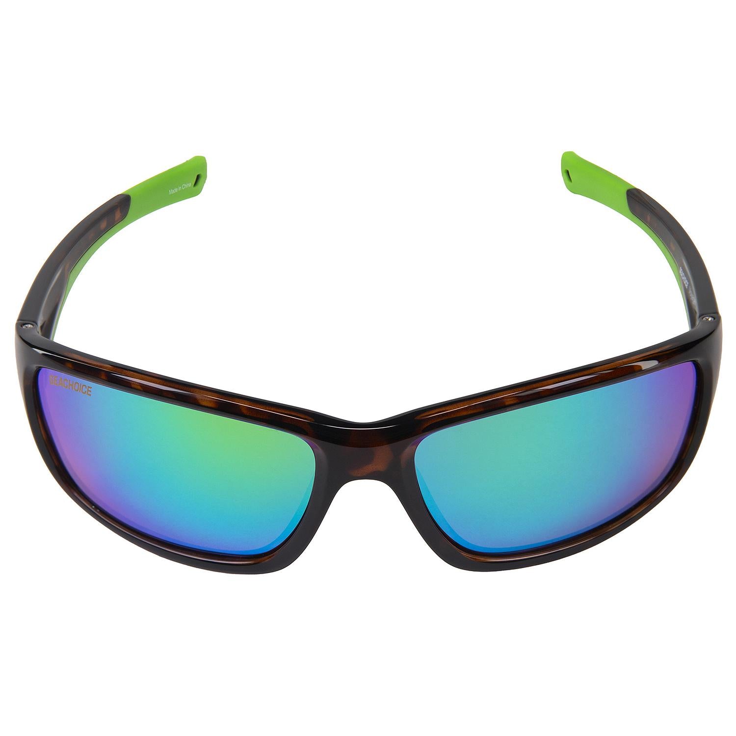 Voyager Polarized Sunglasses, Frame: Shiny Tortoise, Lens: Green Mirror