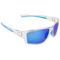 Seaspray Polarized Sunglasses, Frame: Shiny Clear, Lens: Blue Mirror