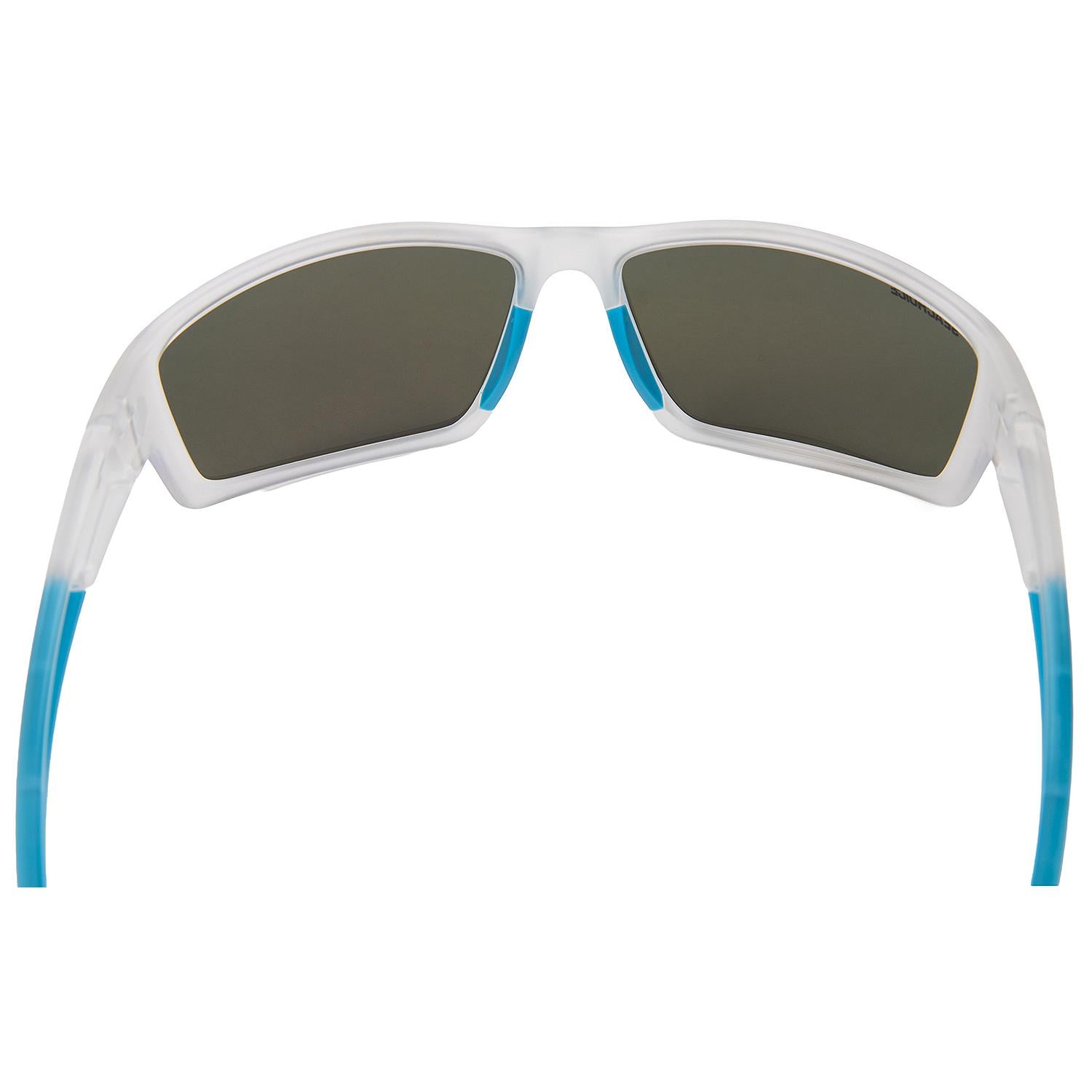 Seaspray Polarized Sunglasses, Frame: Matte Clear, Lens: Blue Mirror