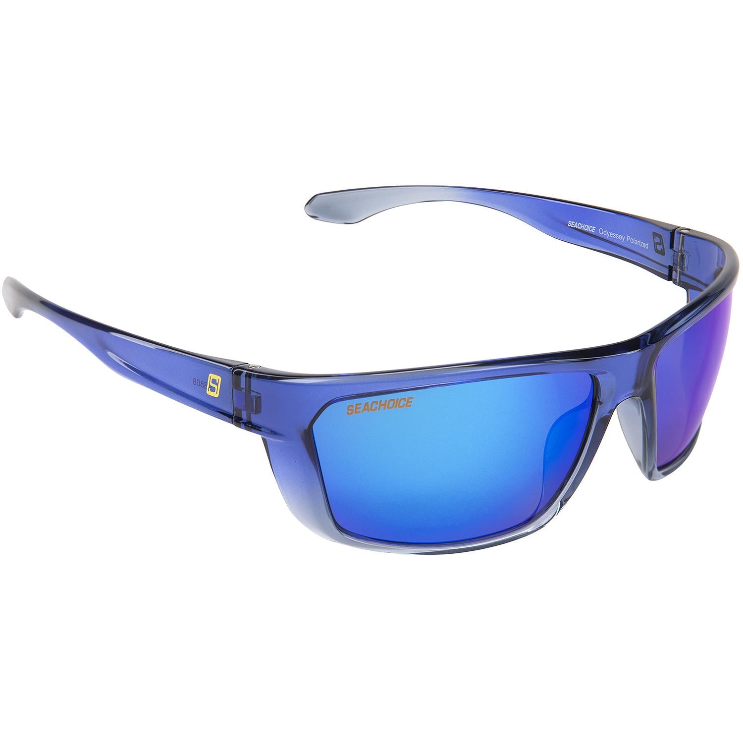 Odyssey Polarized Sunglasses, Frame: Shiny Blue Fade, Lens: Blue Mirror